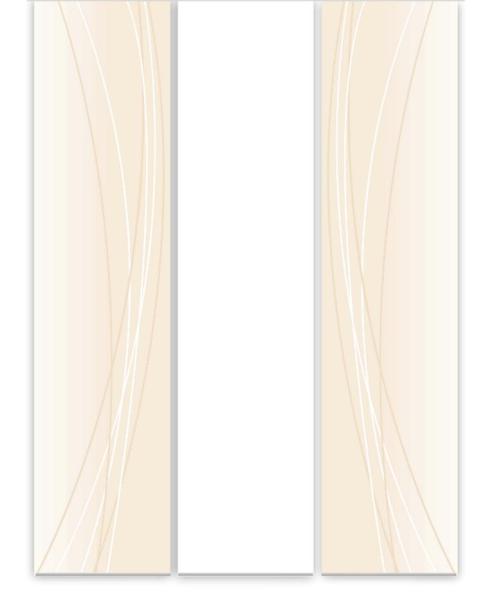 lächenvorhang Linea beige dark 3er Set, Schiebegardine, Schiebegardinen, blickdicht, Flächenvorhang blickdicht, Schiebevorhang,